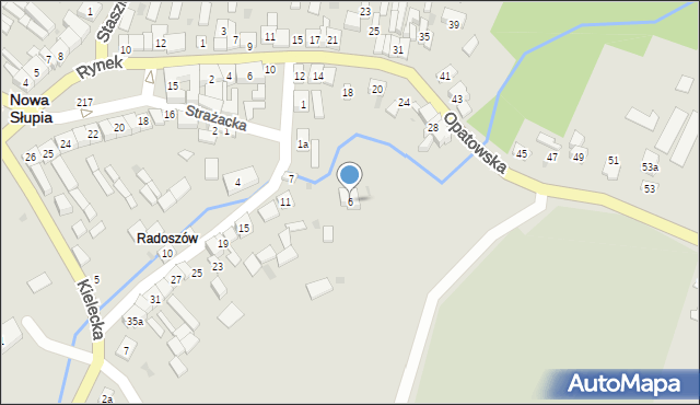 Nowa Słupia, Radoszów, 6, mapa Nowa Słupia