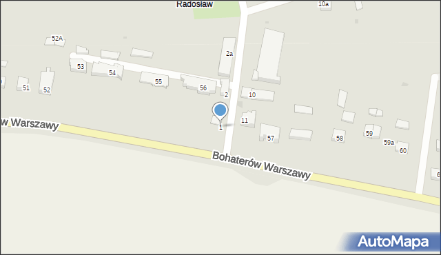 Nowogard, Radosława, 1, mapa Nowogard