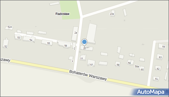 Nowogard, Radosława, 10, mapa Nowogard