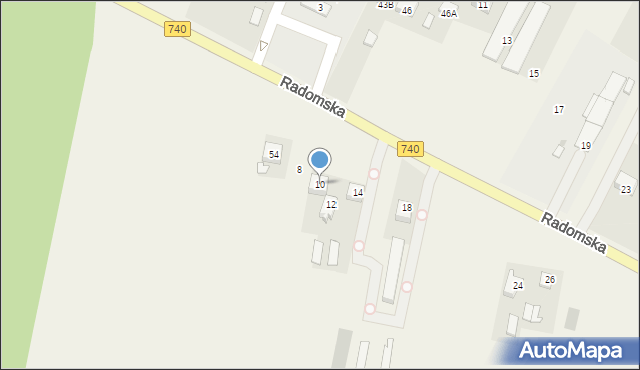 Oblas, Radomska, 50, mapa Oblas