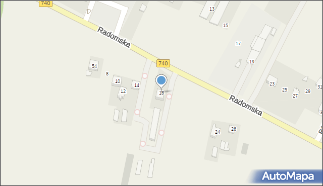 Oblas, Radomska, 52, mapa Oblas