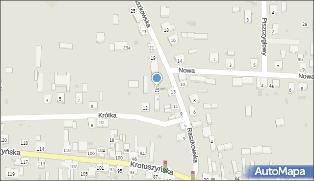 Odolanów, Raszkowska, 15, mapa Odolanów