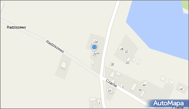 Okna, Radziszewo, 13, mapa Okna