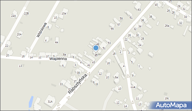 Olkusz, Rabsztyńska, 45, mapa Olkusz