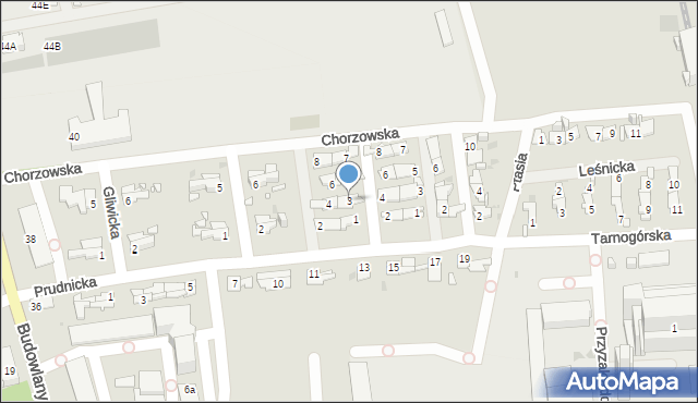 Opole, Raciborska, 3, mapa Opola