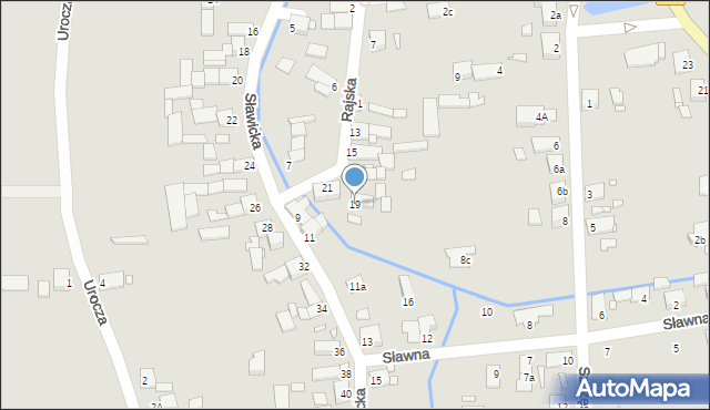 Opole, Rajska, 19, mapa Opola