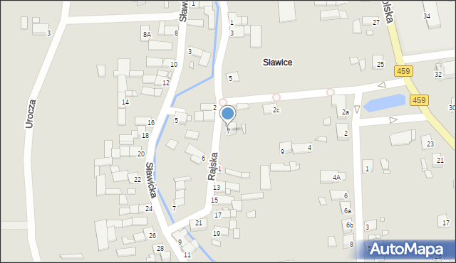 Opole, Rajska, 7, mapa Opola