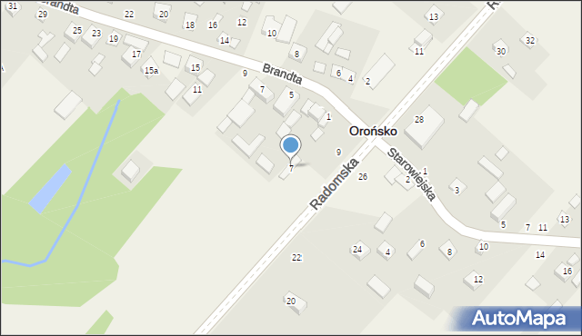 Orońsko, Radomska, 7, mapa Orońsko