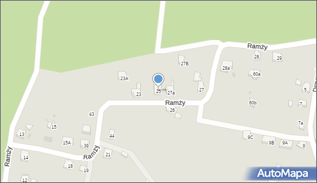 Orzesze, Ramży, 25, mapa Orzesze