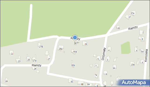 Orzesze, Ramży, 28, mapa Orzesze