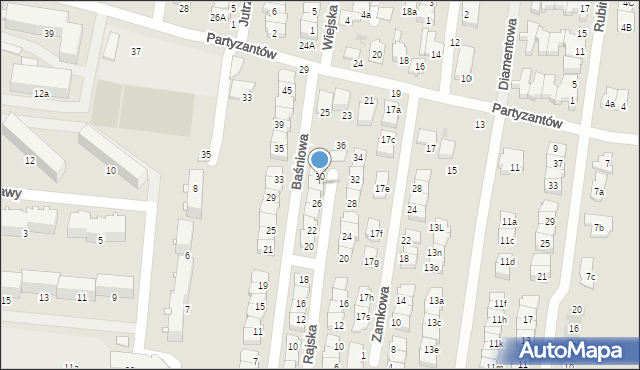 Ożarów Mazowiecki, Rajska, 25, mapa Ożarów Mazowiecki