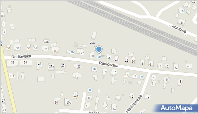 Pakość, Radłowska, 18, mapa Pakość