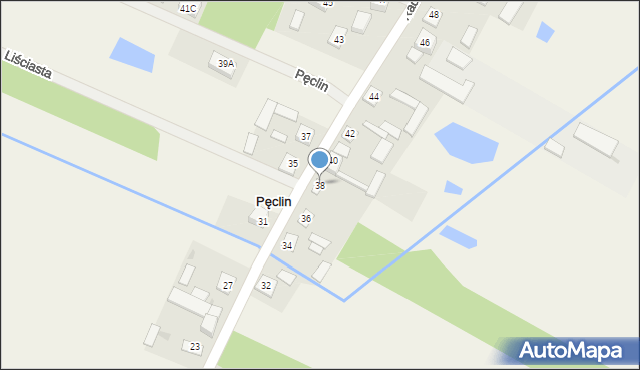 Pęclin, Radosna, 38, mapa Pęclin