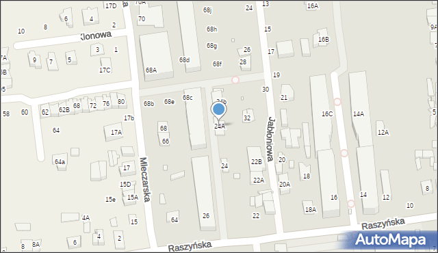 Piaseczno, Raszyńska, 24A, mapa Piaseczno