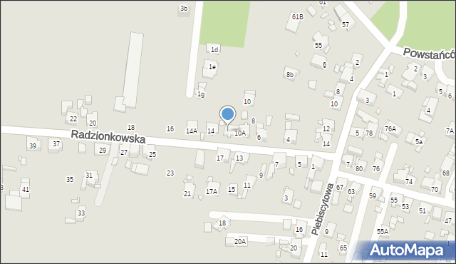 Piekary Śląskie, Radzionkowska, 12, mapa Piekary Śląskie