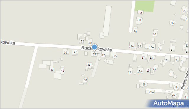 Piekary Śląskie, Radzionkowska, 29, mapa Piekary Śląskie