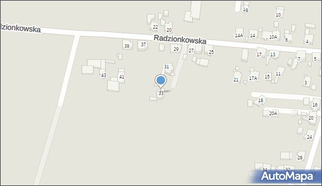 Piekary Śląskie, Radzionkowska, 33, mapa Piekary Śląskie