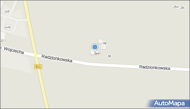 Piekary Śląskie, Radzionkowska, 72, mapa Piekary Śląskie