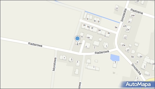 Pietrzykowice, Radarowa, 8, mapa Pietrzykowice