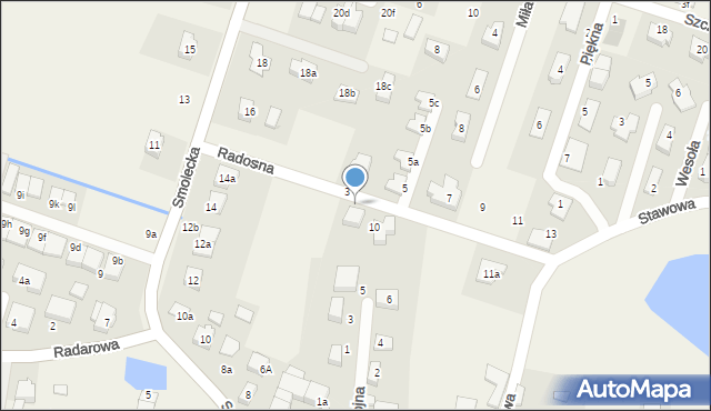Pietrzykowice, Radosna, 8, mapa Pietrzykowice