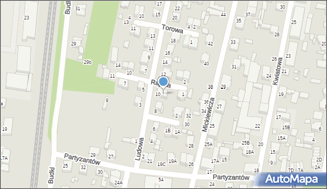 Piotrków Trybunalski, Rajska, 3, mapa Piotrków Trybunalski