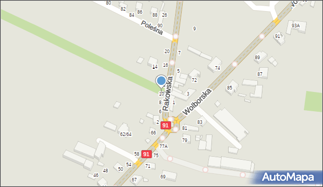 Piotrków Trybunalski, Rakowska, 10, mapa Piotrków Trybunalski