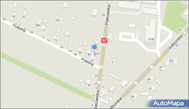 Piotrków Trybunalski, Rakowska, 26, mapa Piotrków Trybunalski