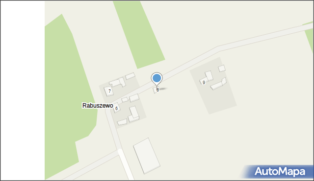 Płośnica, Rabusiewo, 8, mapa Płośnica