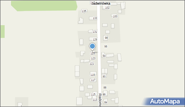 Płoszów, Radomszczańska, 125, mapa Płoszów