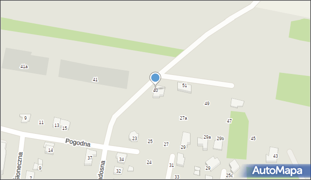 Poddębice, Radosna, 40, mapa Poddębice