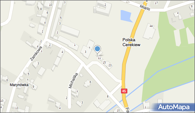 Polska Cerekiew, Raciborska, 9, mapa Polska Cerekiew