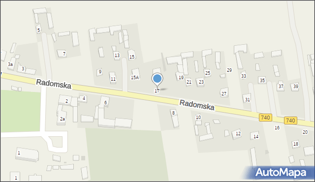 Potworów, Radomska, 17, mapa Potworów