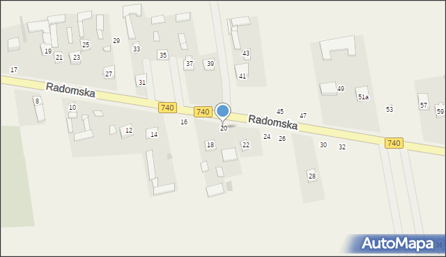 Potworów, Radomska, 20, mapa Potworów