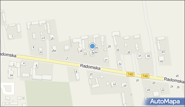 Potworów, Radomska, 23, mapa Potworów