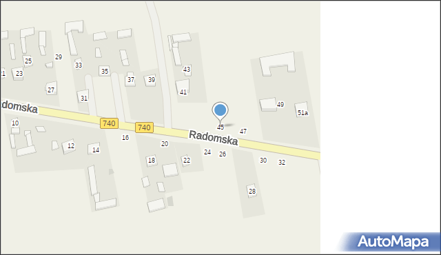 Potworów, Radomska, 45, mapa Potworów