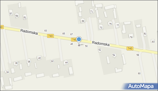 Potworów, Radomska, 48, mapa Potworów