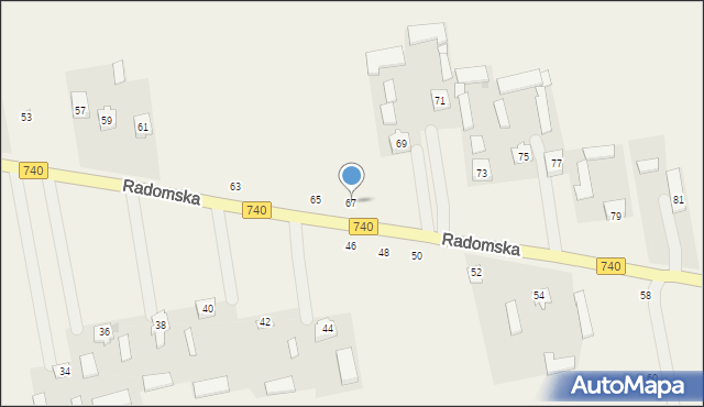 Potworów, Radomska, 67, mapa Potworów