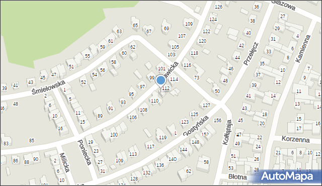 Poznań, Rawicka, 112a, mapa Poznania