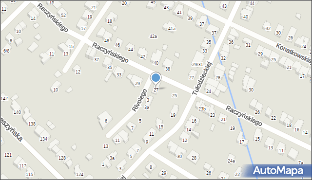 Poznań, Raczyńskiego Edwarda, 27, mapa Poznania