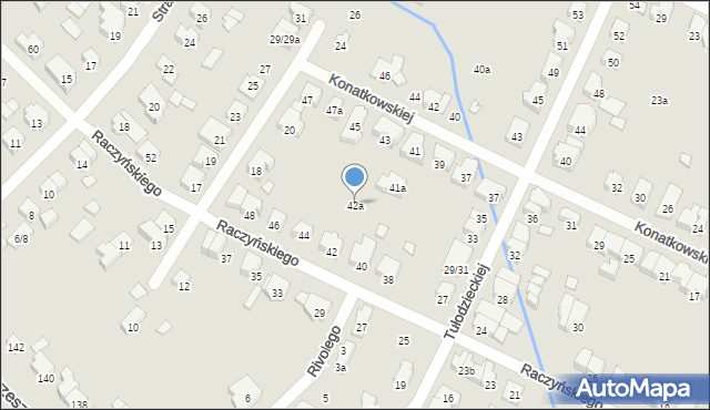 Poznań, Raczyńskiego Edwarda, 42a, mapa Poznania