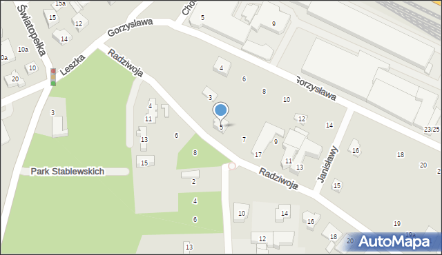 Poznań, Radziwoja, 5, mapa Poznania