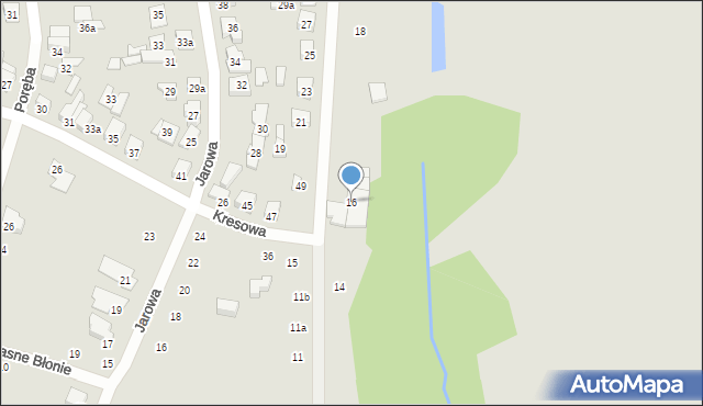 Poznań, Radłowa, 16, mapa Poznania