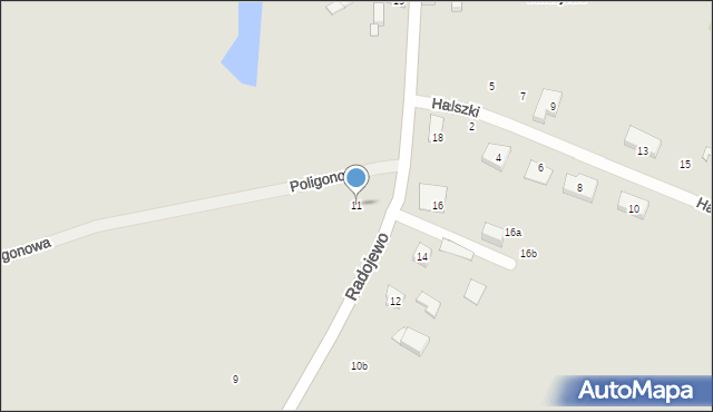 Poznań, Radojewo, 11, mapa Poznania