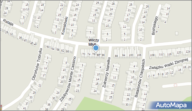 Poznań, Rataja Macieja, 80, mapa Poznania