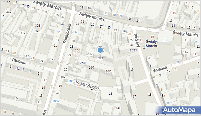Poznań, Ratajczaka Franciszka, 26/3, mapa Poznania