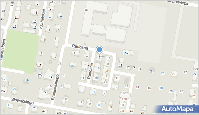 Pruszcz Gdański, Radosna, 2, mapa Pruszcz Gdański