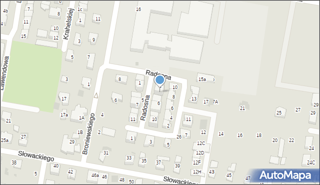 Pruszcz Gdański, Radosna, 4, mapa Pruszcz Gdański