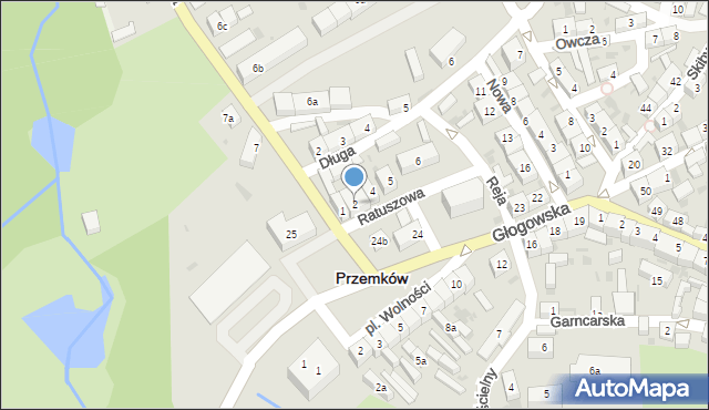 Przemków, Ratuszowa, 2, mapa Przemków