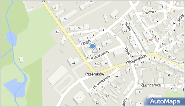 Przemków, Ratuszowa, 3, mapa Przemków