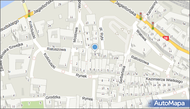Przemyśl, Ratuszowa, 4, mapa Przemyśla